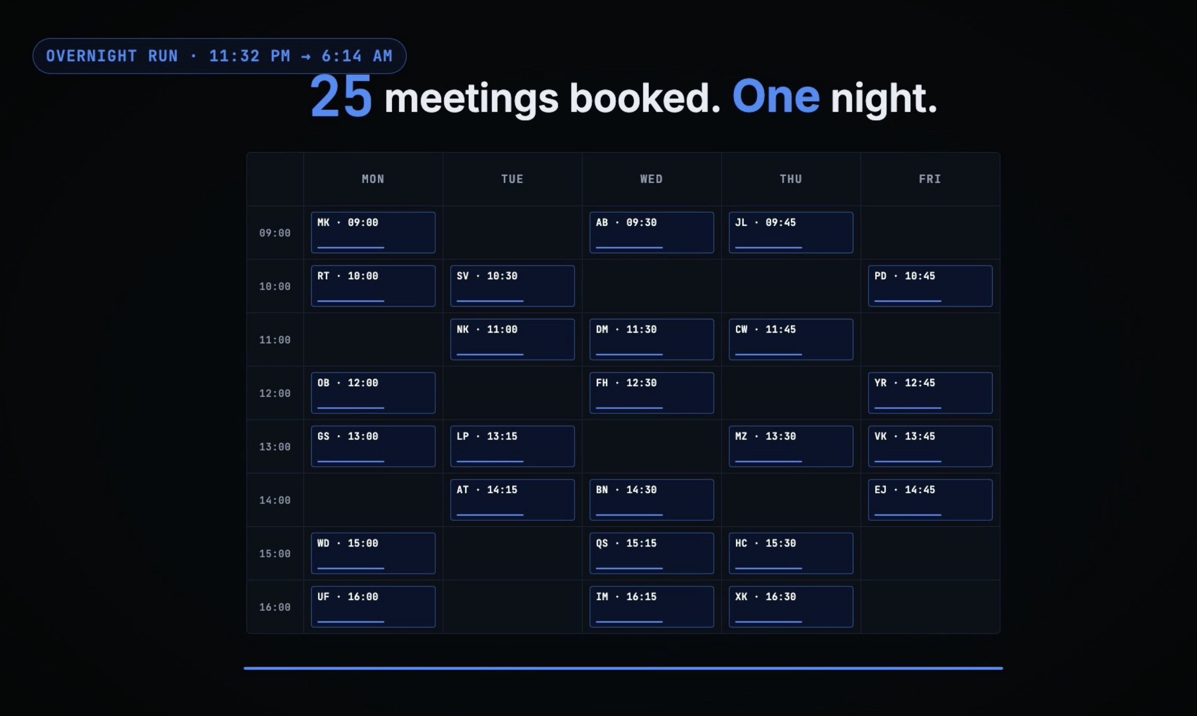 Fill a Conference Calendar Overnight